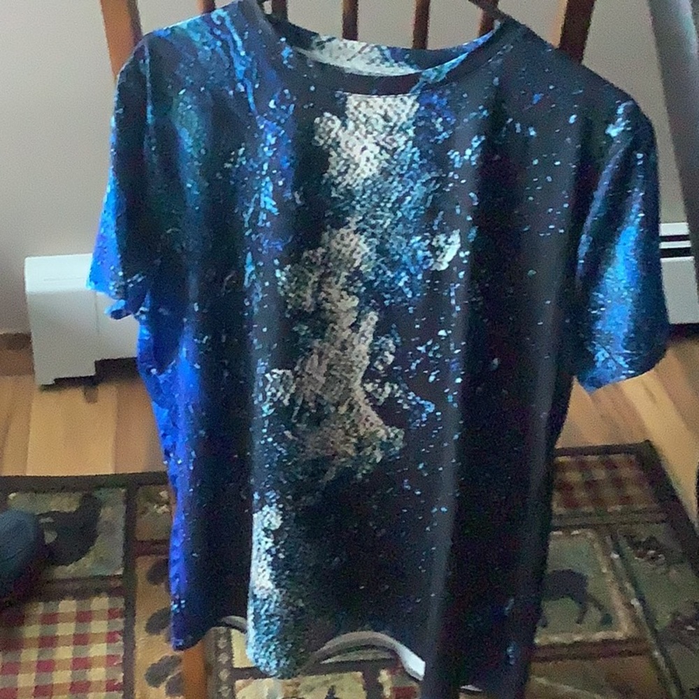 WOMENS XL UNBRANDED BLUE SHIRT